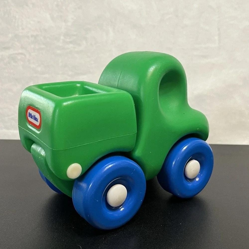 Vintage Little Tikes Chunky Green Dump Truck 6